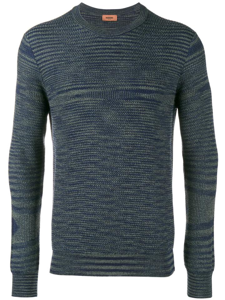 Missoni Moiré Stripe Knitted Jumper - Blue