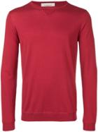 Laneus Long-sleeve Fitted Sweater - Red