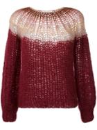 Maiami Ribbed Trim Jumper, Women's, Size: Small, Red, Mohair/merino/polyamide