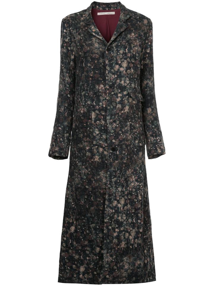 Aleksandr Manamïs Long Buttoned Coat - Multicolour