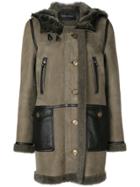 Cara Mila Kiera Shearling Coat - Green