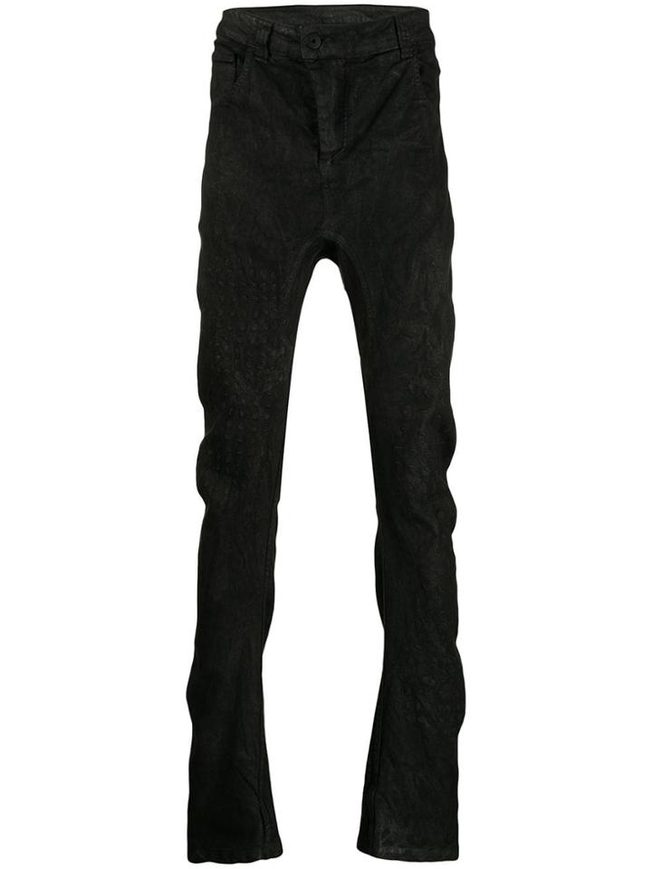 11 By Boris Bidjan Saberi Dyed And Embroidered Jeans - Black