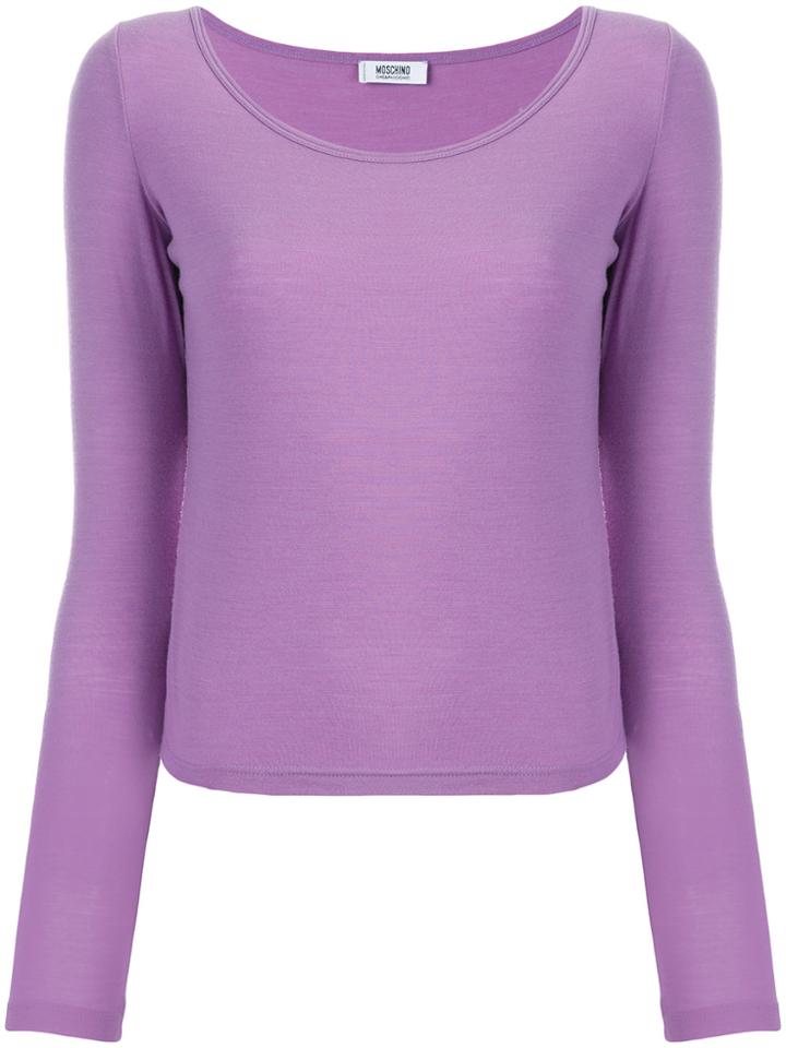 Moschino Vintage Classic Long Sleeve T-shirt - Pink & Purple