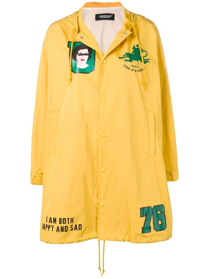 Undercover Patch Parka Coat - Yellow