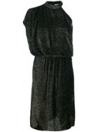 Iro One Shoulder Shimmer Dress - Black