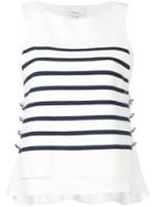 3.1 Phillip Lim Striped Flared Top - White