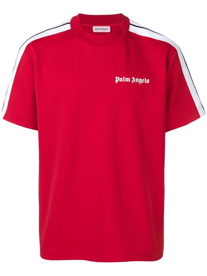 Palm Angels Side Stripe Logo T-shirt - Red