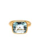 Marie Helene De Taillac 22k Yellow Gold Aquamarine Ring, Women's, Size: 5, Blue