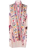Chloé Embroidered Tunic, Women's, Size: 38, Nude/neutrals, Cotton/linen/flax/silk