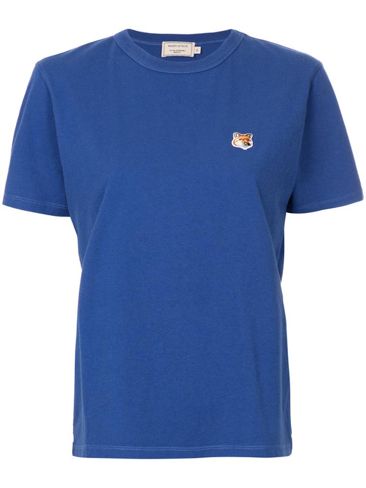 Maison Kitsuné Fox Embroidered T-shirt - Blue