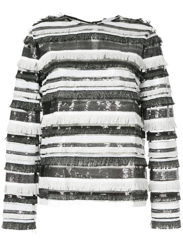 Si-jay Layered Sequin Top - Black