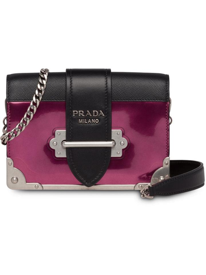Prada Cahier Shoulder Bag - Purple