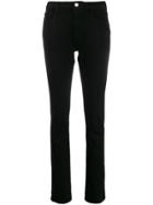 Frame Sylvie Slender High-rise Straight Jeans - Black
