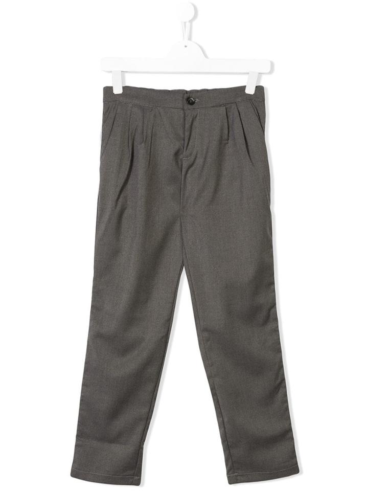 Paolo Pecora Kids Straight Leg Trousers - Grey