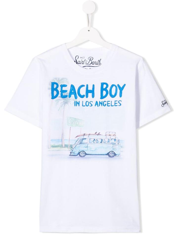 Mc2 Saint Barth Kids Beach Boy T-shirt - White