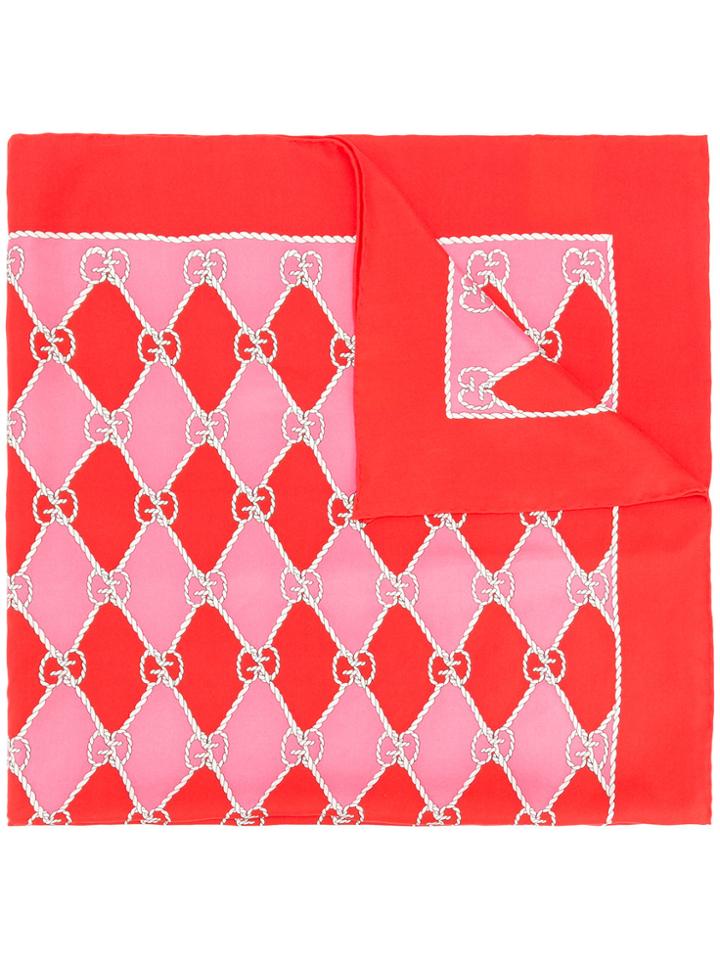 Gucci Rhombus Print Scarf - Red