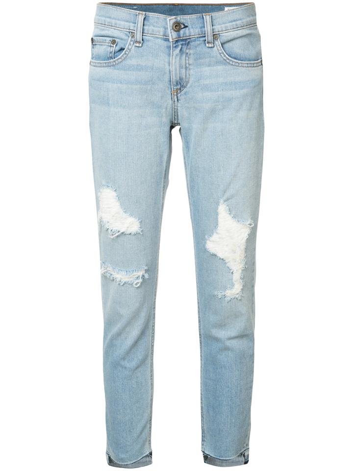 Rag & Bone Marina Ripped Skinny Jeans - Blue