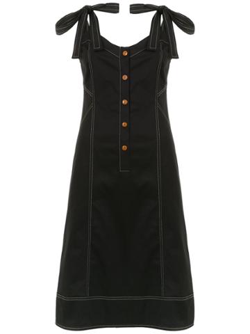 Lilly Sarti Gabardine Dress - Black