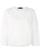 Calvin Klein Collection - Three-quarters Sleeve T-shirt - Women - Linen/flax - 42, White, Linen/flax