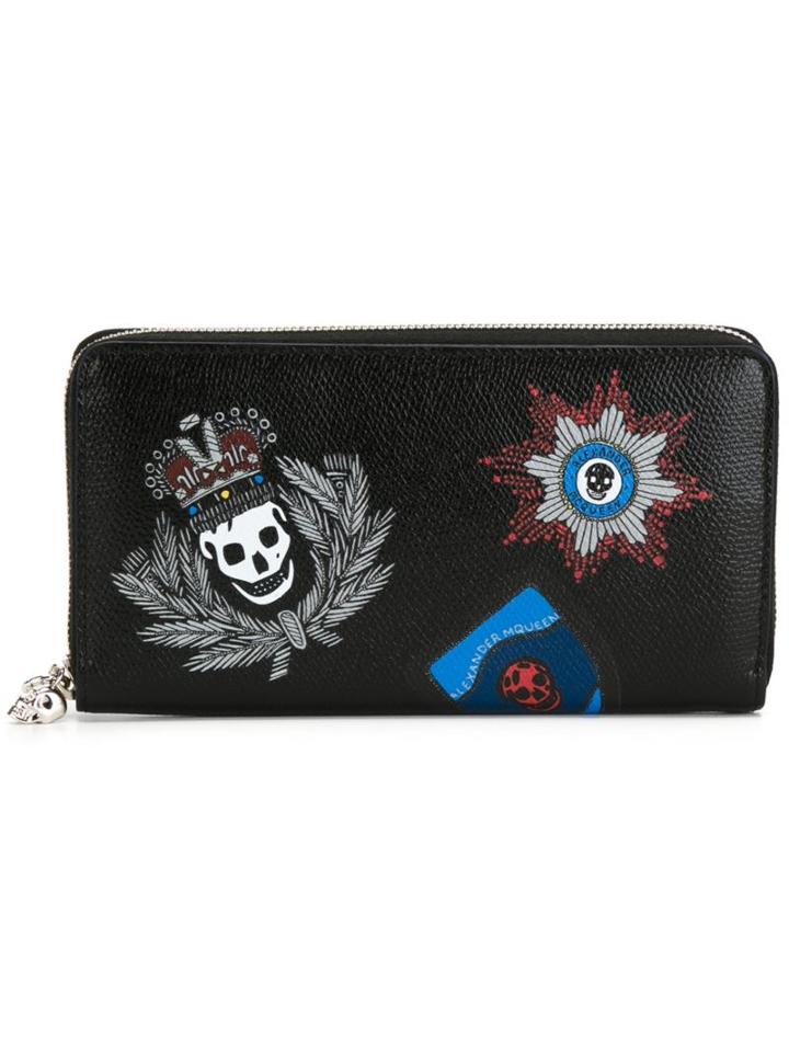 Alexander Mcqueen Skull Badge Print Wallet