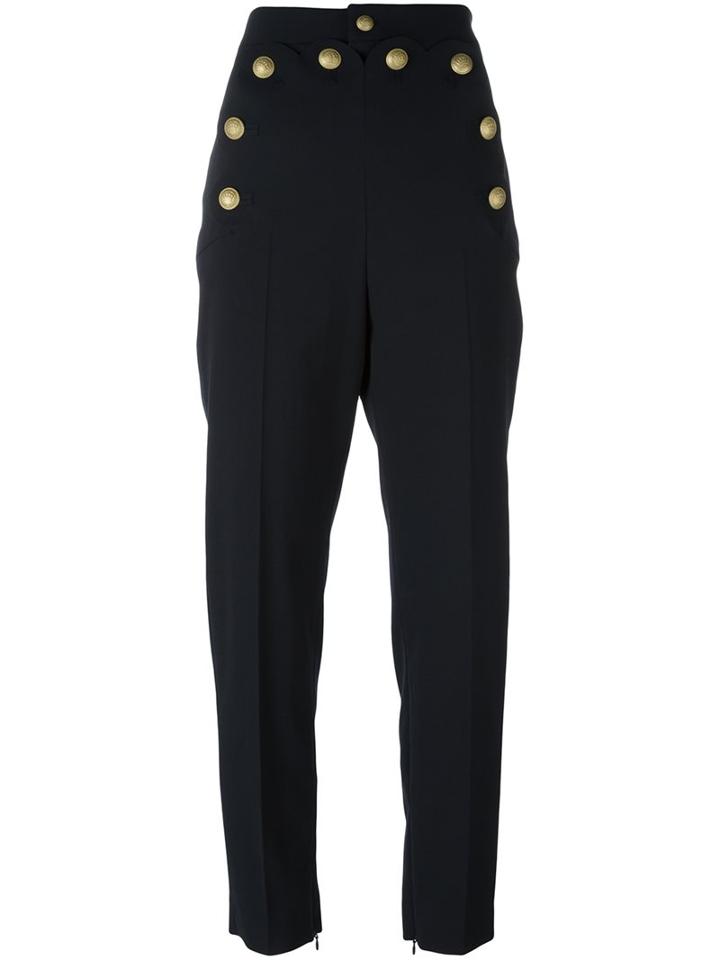 Red Valentino Lateral Buttons Detail Trousers