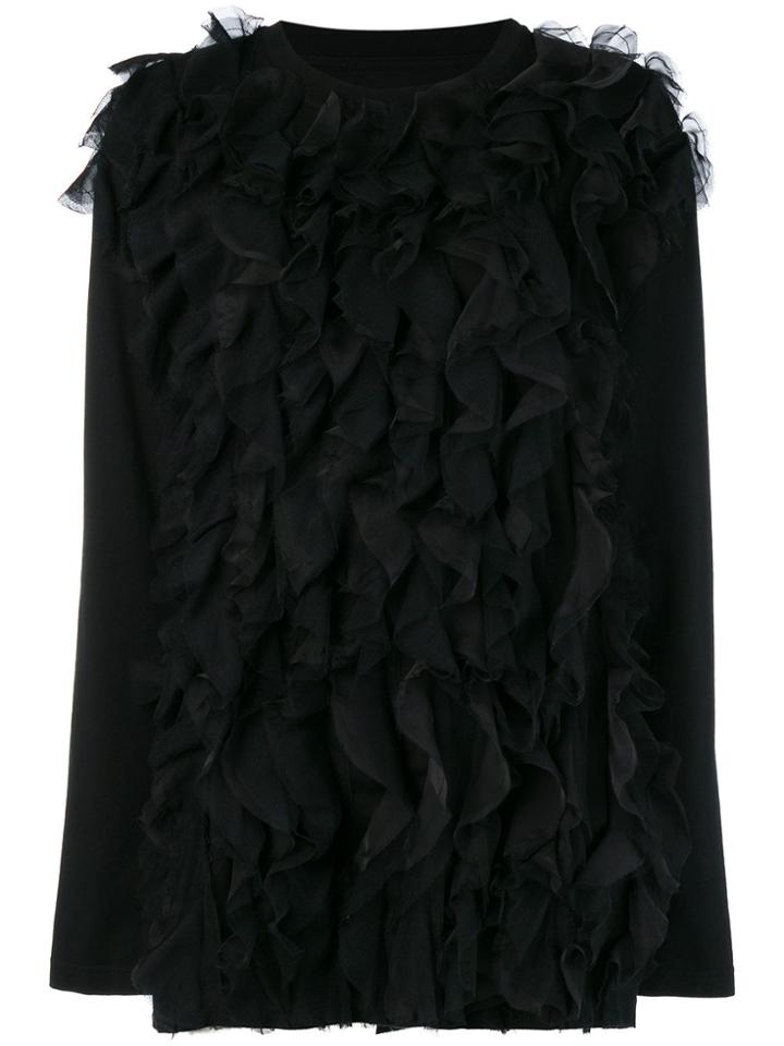 Faith Connexion Ruffled Front Jumper - Black