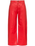 Khaite Khaite Wendell Lthr Trs - Red