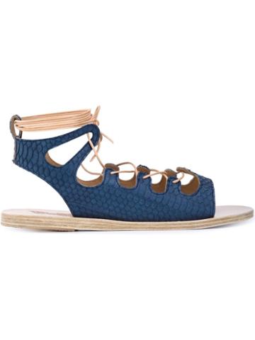 Ancient Greek Sandals Antigone Sandals, Women's, Size: 38, Blue, Leather