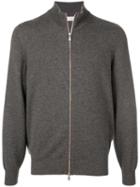 Brunello Cucinelli Knit Zipped Cardigan - Grey