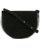Paco Rabanne Trim Detail Shoulder Bag, Women's, Black, Suede