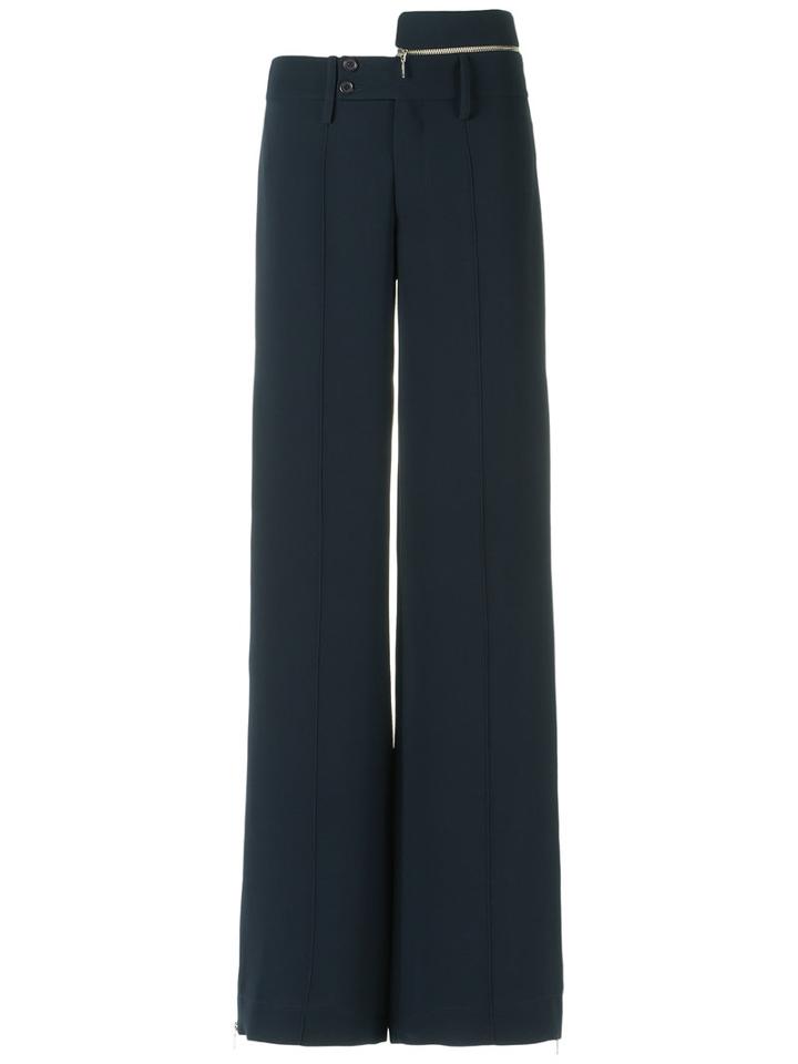 Gloria Coelho - Wide Leg Pants - Women - Polyamide - 40, Blue, Polyamide