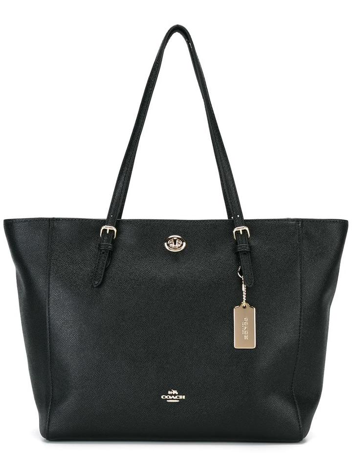 Coach Double Handles Tote, Women's, Black, Leather