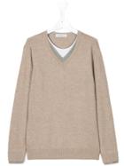 Manuel Ritz Kids Classic Knitted Sweater - Nude & Neutrals