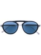 Tod's - Aviator Sunglasses - Men - Leather/acetate/aluminium/glass - One Size, Black, Leather/acetate/aluminium/glass