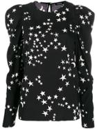 P.a.r.o.s.h. Star Print Long-sleeve Blouse - Black