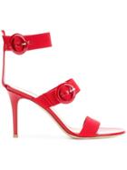 Gianvito Rossi Buckle Strapped Sandals - Red