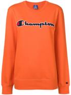 Champion Crew Neck Logo Sweatshirt - Orange