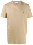 Lacoste Logo Embroidered T-shirt - Neutrals