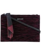 Just Cavalli Animal Print Cross Body Bag, Women's, Pink/purple, Calf Suede/polyamide