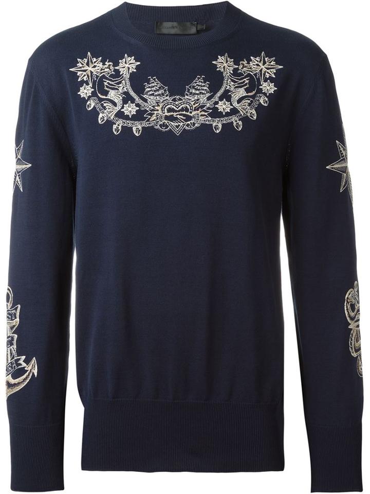 Alexander Mcqueen Tattoo Embroidered Jumper