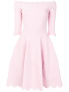Alexander Mcqueen Off-shoulder Scalloped Dress - Pink & Purple