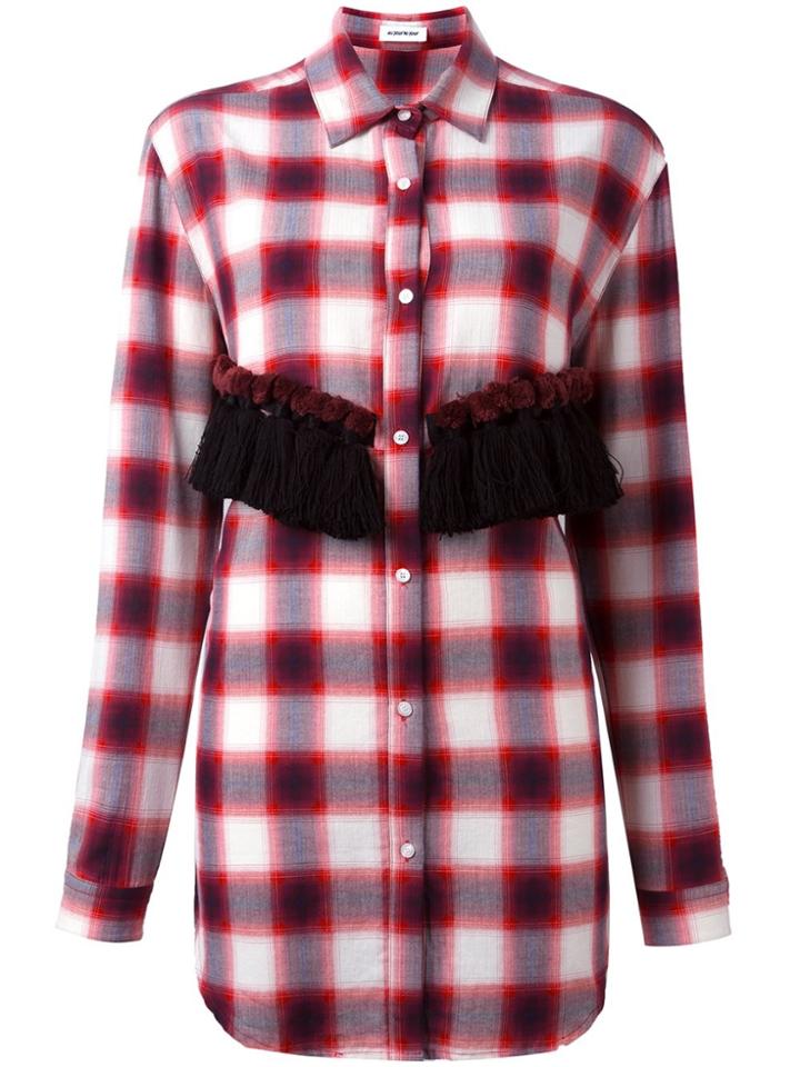 Au Jour Le Jour Checked Tassel Detail Shirt - Red