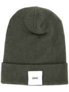 Oamc Brand Patch Knitted Beanie - Grey