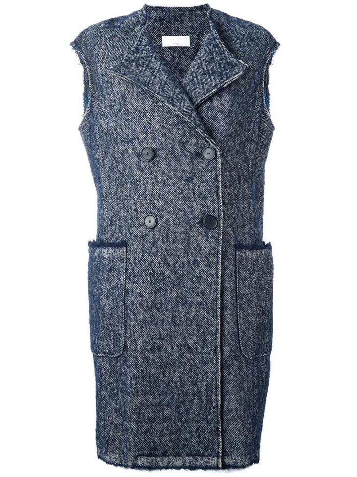 P.a.r.o.s.h. 'leonida' Coat, Women's, Size: Small, Blue, Polyamide/mohair/wool/alpaca