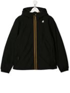 K Way Kids Hooded Zipped Jacket - Black