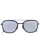 Thom Browne - Square Aviator Sunglasses - Men - Metal - One Size, Black, Metal
