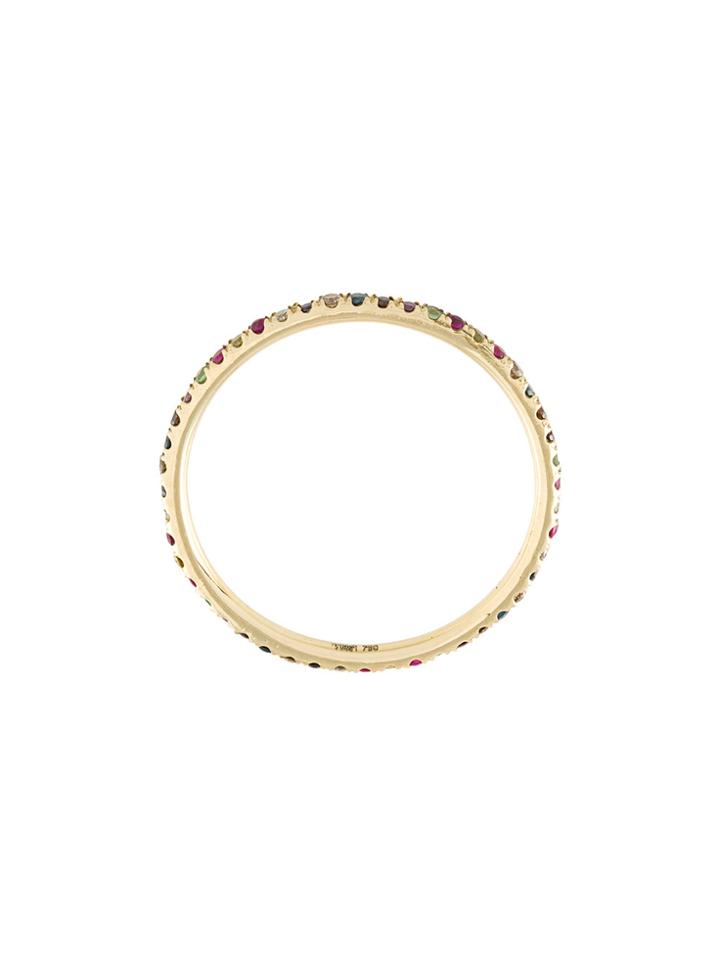 Ileana Makri Thread Rainbow Band Ring - Metallic