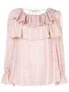 See By Chloé Frilled Loose Blouse - Pink