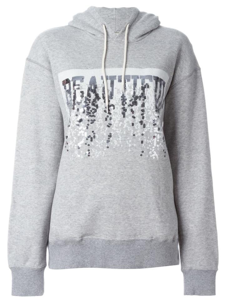 Doublet Sequined Hoodie, Women's, Size: L, Grey, Cotton/polyester