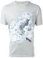 Maison Margiela Tiger Print T-shirt, Men's, Size: 50, Grey, Cotton